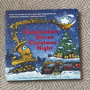 Construction site on Christmas night kids book